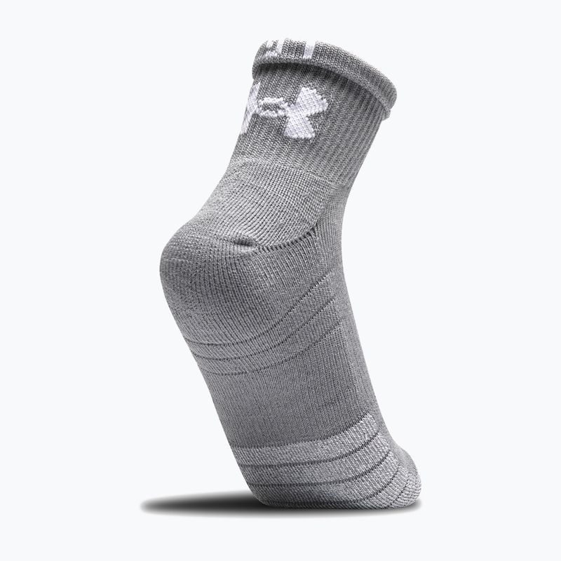 Under Armour Heatgear Quarter sportzokni 3 pár szürke/fekete/fehér 1353262 4