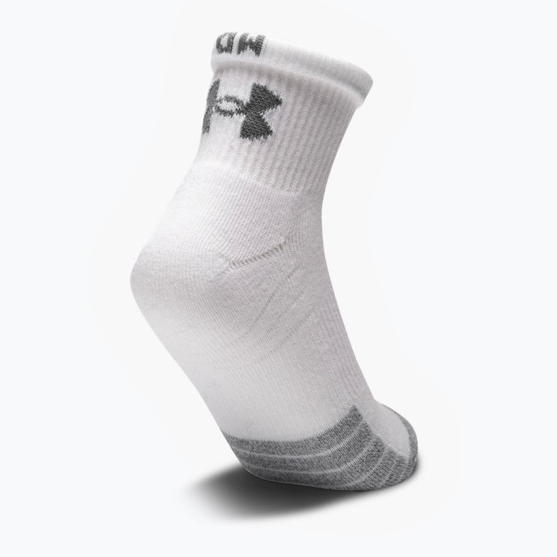 Under Armour Heatgear Quarter sportzokni 3 pár fehér és szürke 1353262 2