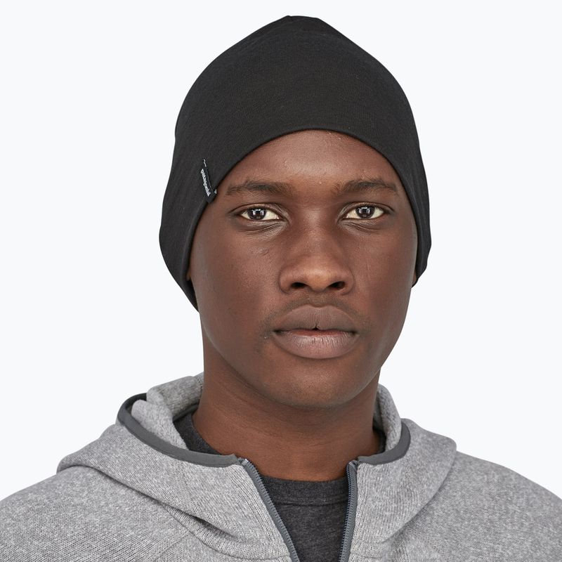 Téli sapka Patagonia Overlook Merino Wool Liner Beanie black 2