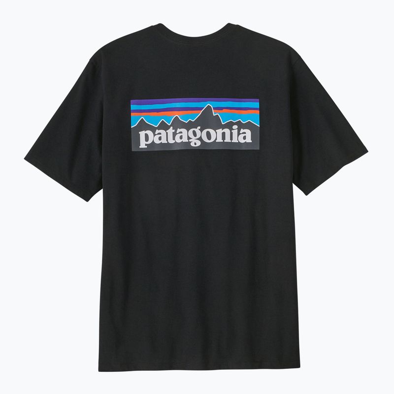 Férfi Patagonia P-6 Logo Responsibili-Tee trekking póló fekete 3