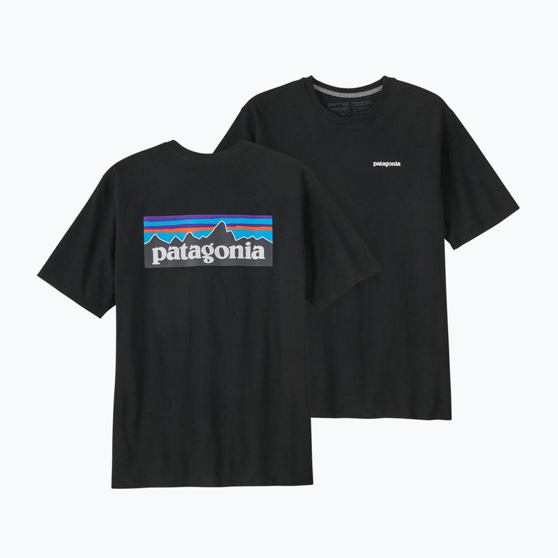 Férfi Patagonia P-6 Logo Responsibili-Tee trekking póló fekete 7