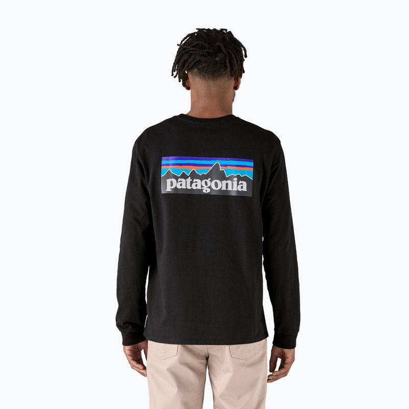Férfi tekking hosszú ujjú Patagonia P-6 Logo Responsibili black 3