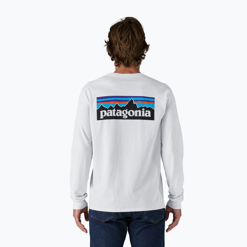 Férfi Patagonia P-6 Logo Responsibili Longsleeve fehér 2