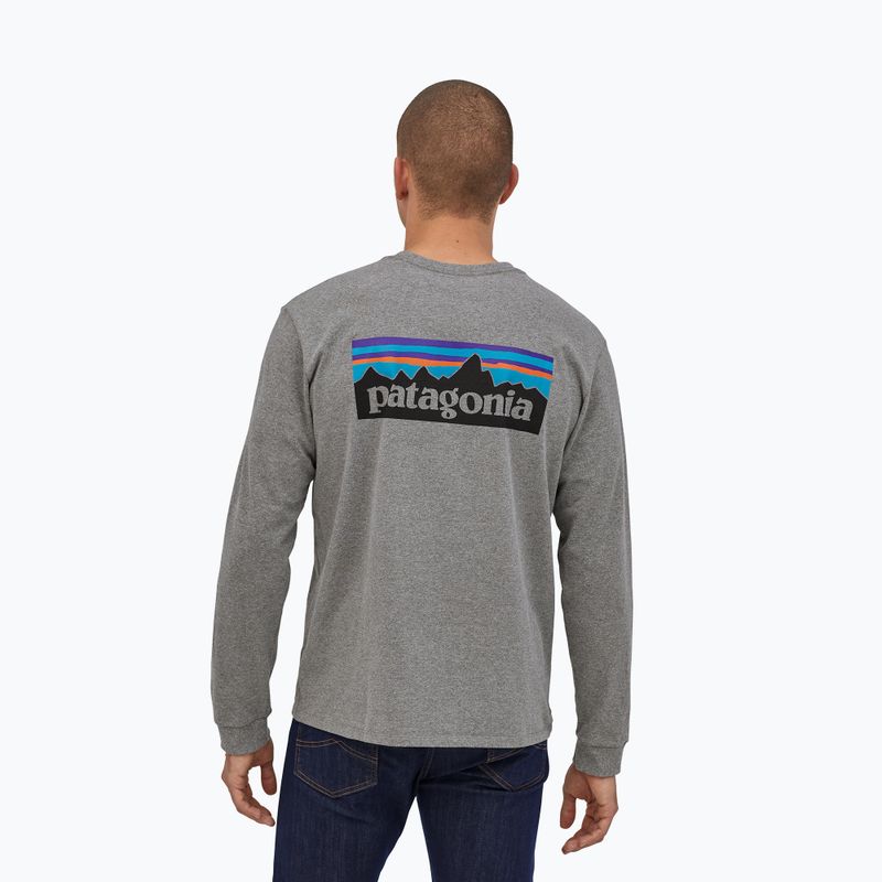Férfi Patagonia P-6 Logo Responsibili gravel heather longsleeve 2