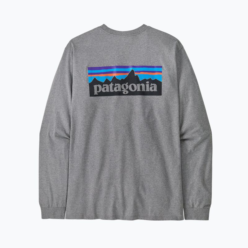 Férfi Patagonia P-6 Logo Responsibili gravel heather longsleeve 4