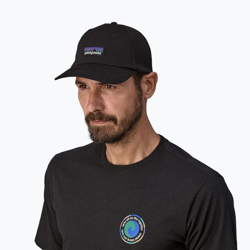 Patagonia P-6 Label Trad fekete baseballsapka 3