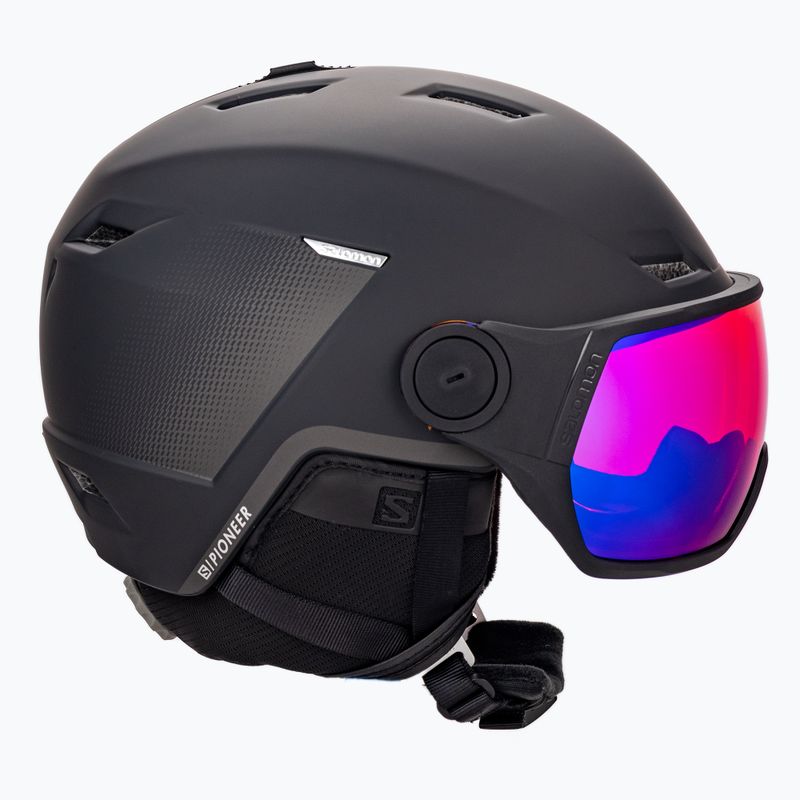 Salomon Férfi síbukósisak Pioneer Lt Visor Fekete L41199900 3