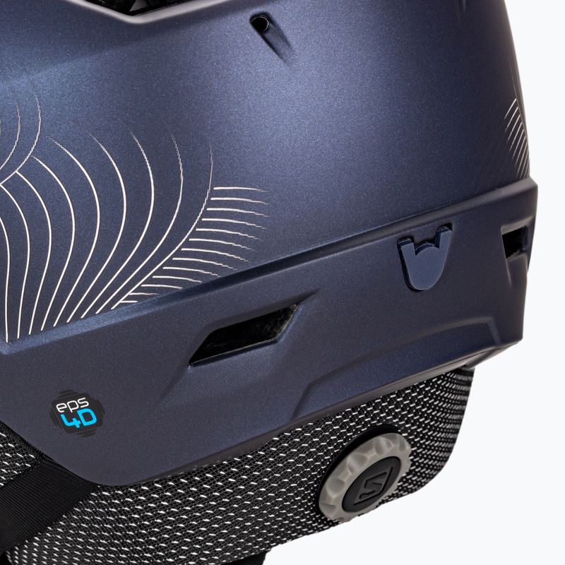 Női síbukósisak Salomon Icon Lt Visor tengerészkék L41199800 7