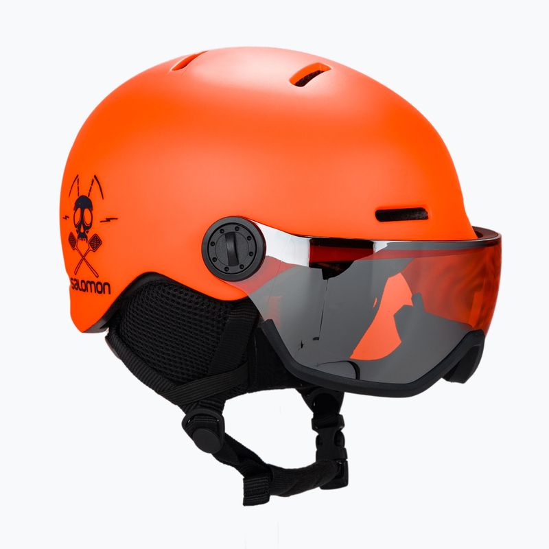 Gyermek síbukósisak Salomon Grom Visor Narancs L40836900