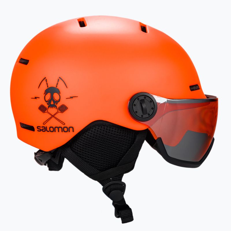 Gyermek síbukósisak Salomon Grom Visor Narancs L40836900 4