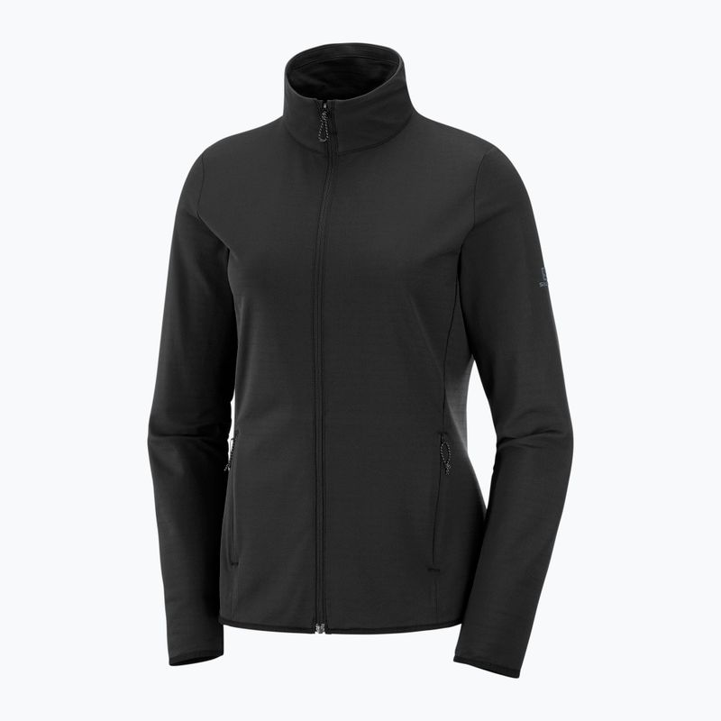 Női Salomon Outrack Full Zip Mid fleece pulóver fekete LC1358200 4