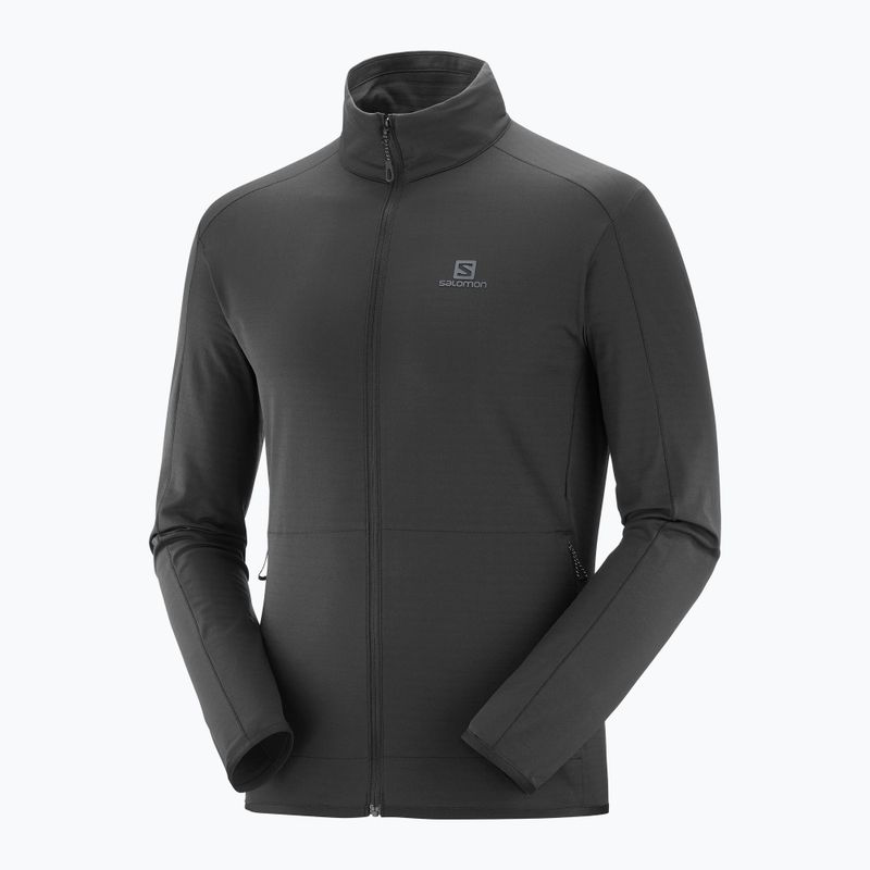 Férfi Salomon Outrack Full Zip Mid fleece pulóver fekete LC1369200