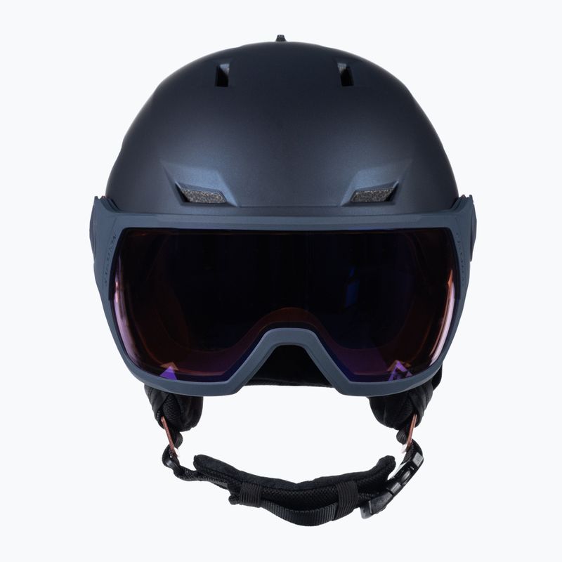 Női síbukósisak Salomon Icon LT Visor Photo Sigma S1-S3 sötétkék L41529800 2