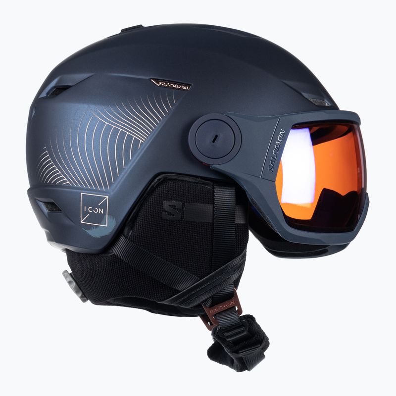 Női síbukósisak Salomon Icon LT Visor Photo Sigma S1-S3 sötétkék L41529800 4