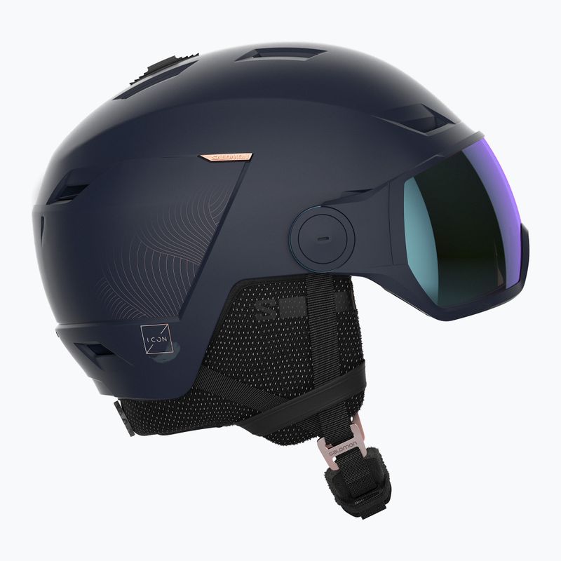 Női síbukósisak Salomon Icon LT Visor Photo Sigma S1-S3 sötétkék L41529800 10