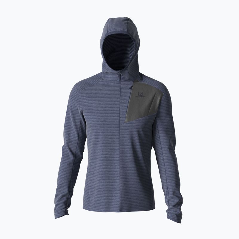 Férfi Salomon Outline FZ Hoodie fleece pulóver sötétkék LC1712100 2