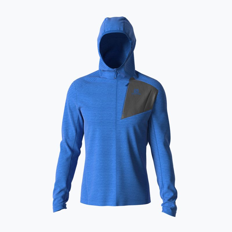 Férfi Salomon Outline FZ Hoodie fleece pulóver kék LC1787900 2