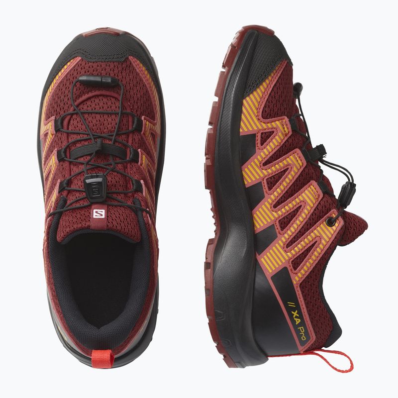 Salomon XA Pro V8 gyerek túrabakancs bordó L41613800 14
