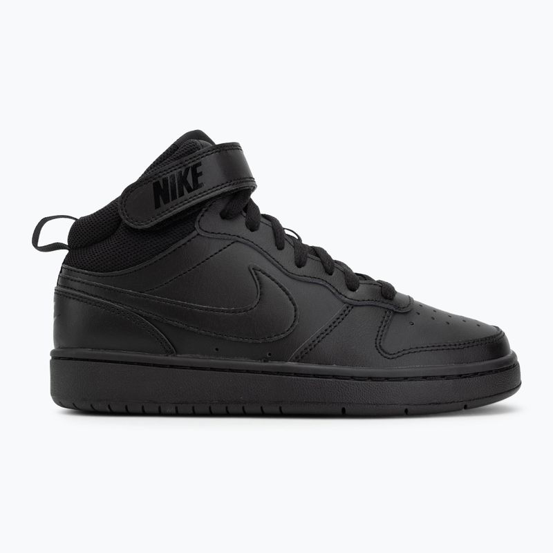 Gyerekcipők Nike Court Borough Mid 2 black/black/black 2