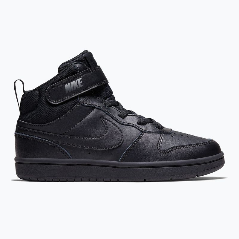 Gyermekcipő Nike Court Borough Mid 2 black/black/black