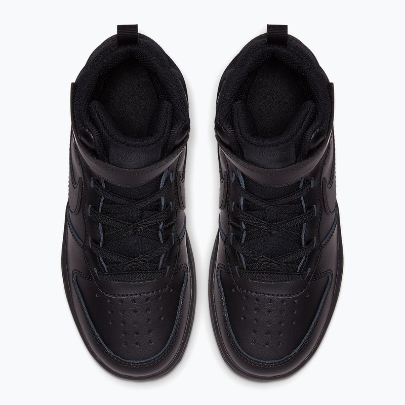 Gyermekcipő Nike Court Borough Mid 2 black/black/black 4