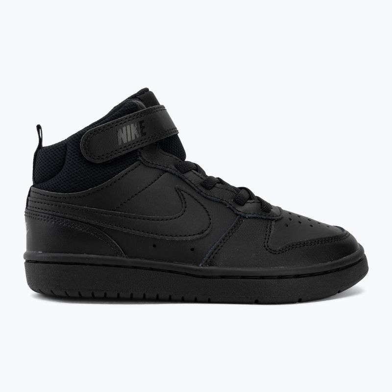 Gyermekcipő Nike Court Borough Mid 2 black/black/black 2