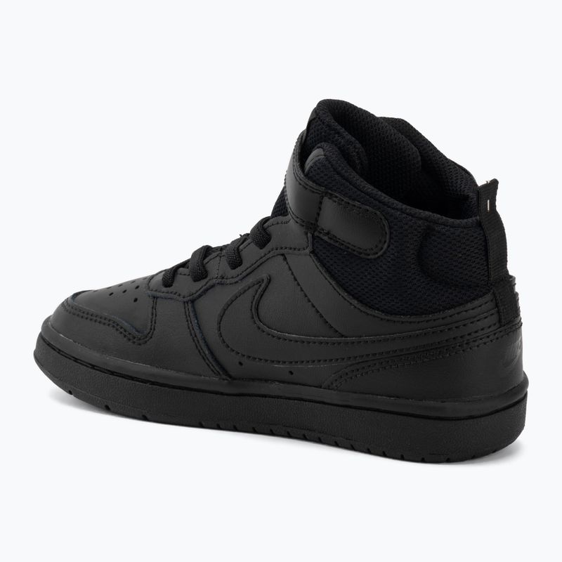 Gyermekcipő Nike Court Borough Mid 2 black/black/black 3