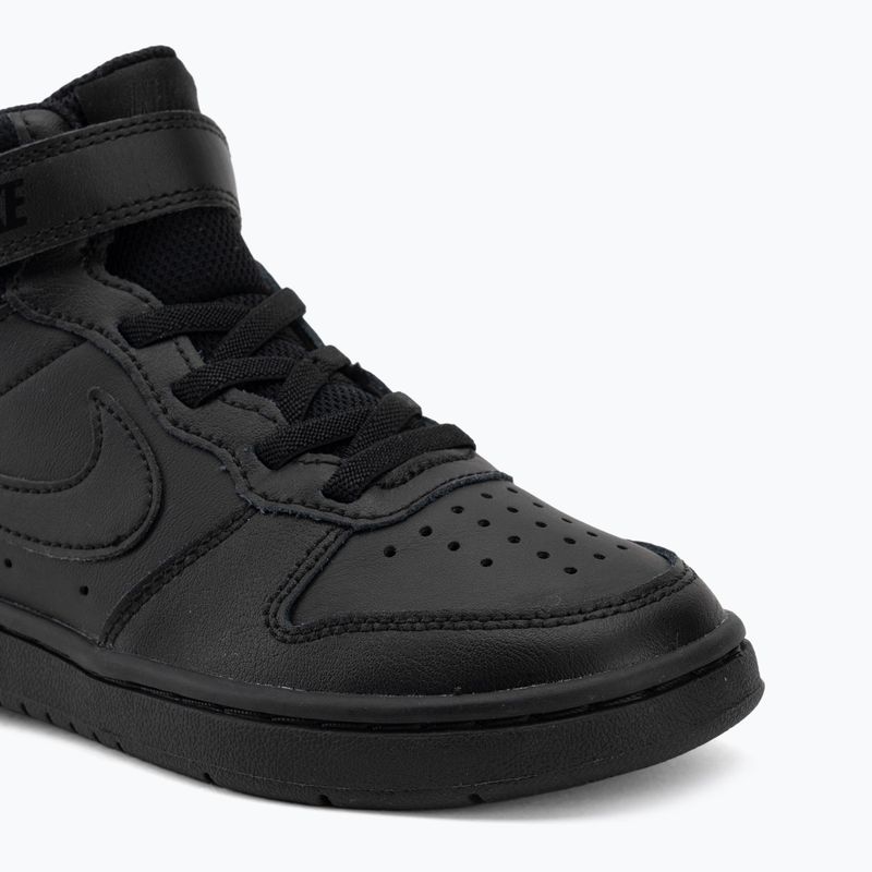 Gyermekcipő Nike Court Borough Mid 2 black/black/black 7