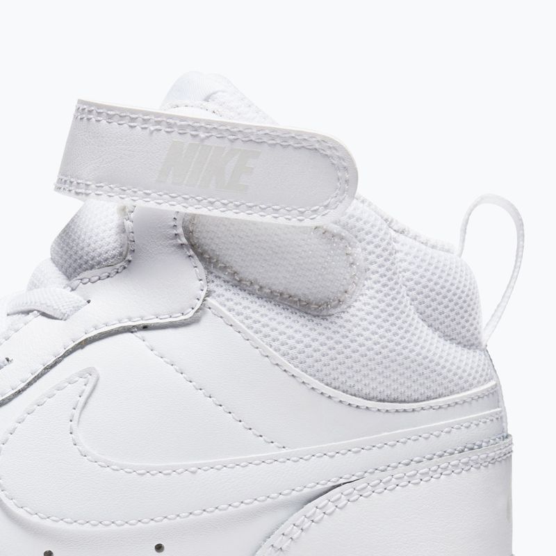 Gyermekcipő Nike Court Borough Mid 2 white/white/white 5