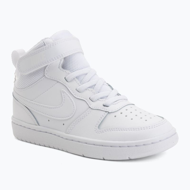 Gyermekcipő Nike Court Borough Mid 2 white/white/white
