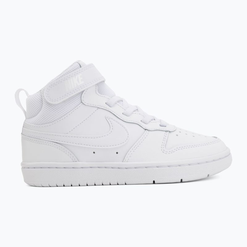 Gyermekcipő Nike Court Borough Mid 2 white/white/white 2