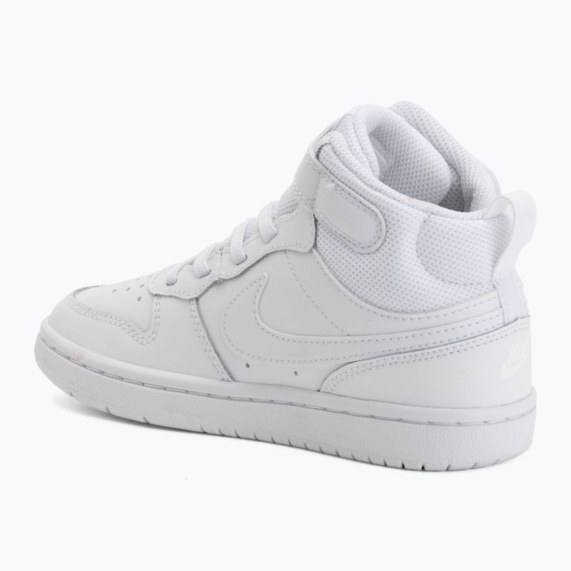 Gyermekcipő Nike Court Borough Mid 2 white/white/white 3