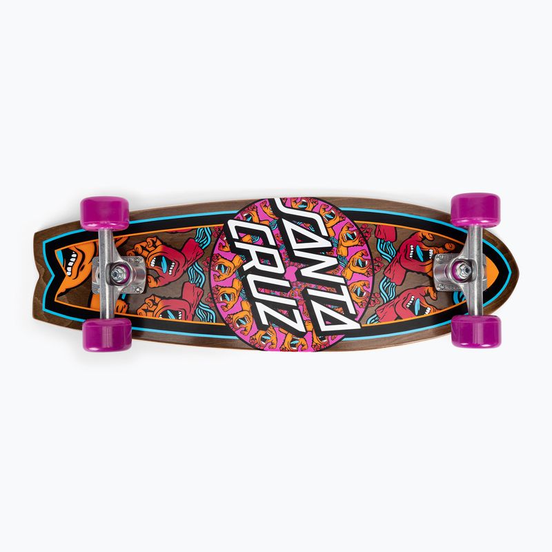 Cruiser gördeszka Santa Cruz Cruzer Cruzer Mandala Hand Shark 8.8 barna 124573