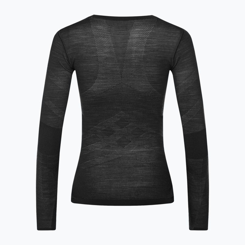 Női termoaktív pulóver Smartwool Intraknit Merino 200 Crew fekete/fehér 2