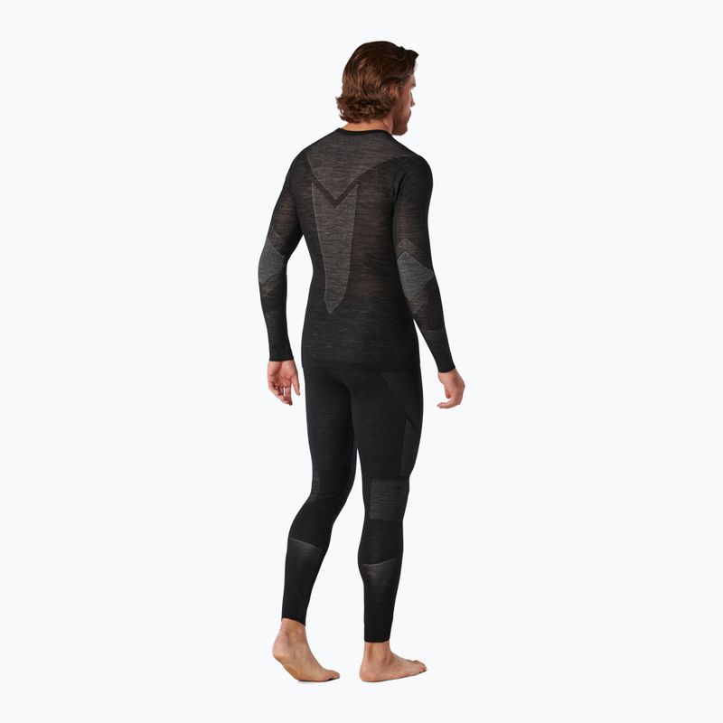 Férfi termoaktív pulóver Smartwool Intraknit Merino 200 Crew fekete/fehér 6