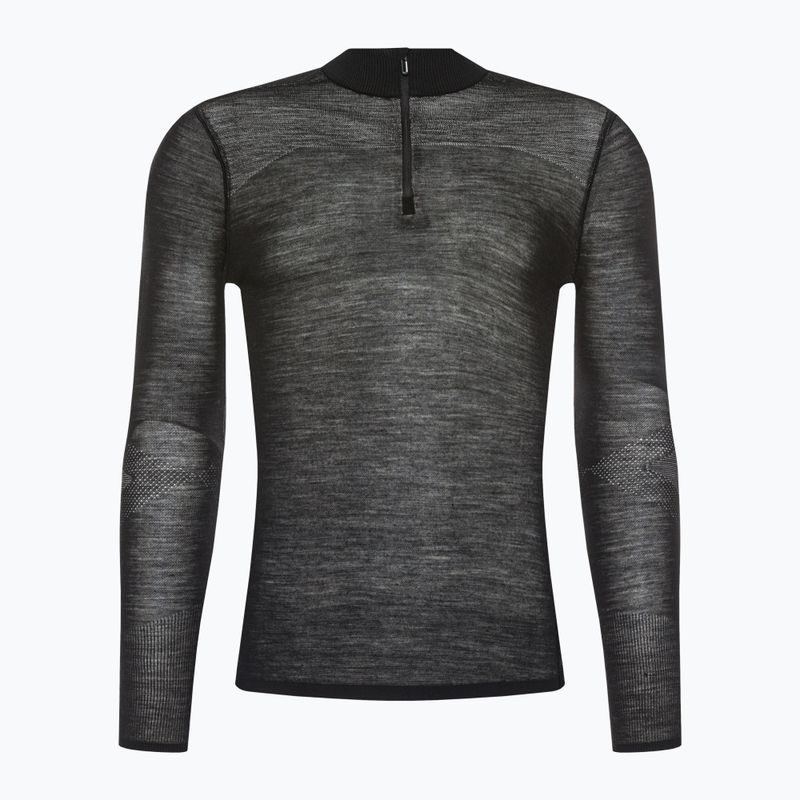 Férfi Smartwool Intraknit Merino 200 1/4 Zip thermo póló fekete 16260