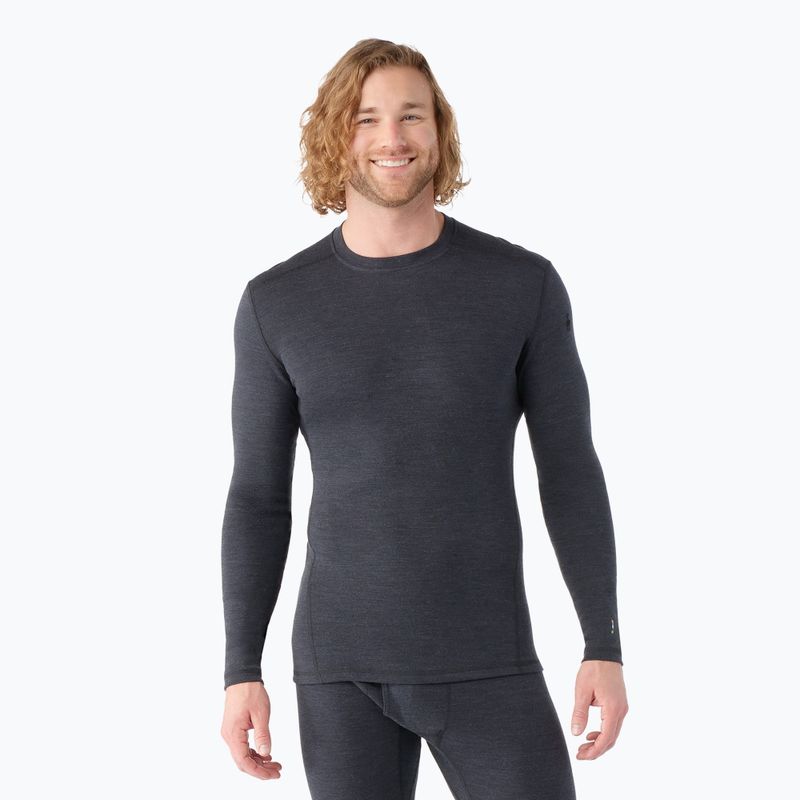 Férfi termoaktív pulóver Smartwool Merino 250 Baselayer Crew Boxed charcoal heather