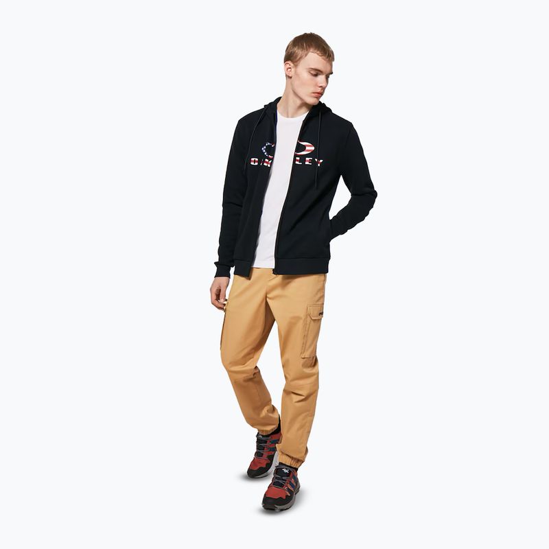 Férfi Oakley Bark 2.0 Hoodie FZ fekete/amerikai zászlós melegítőfelső 5