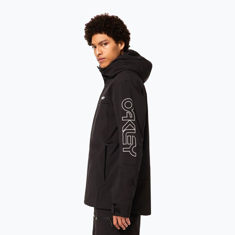 Férfi snowboarddzseki Oakley TNP TBT Insulated black/white logo 5