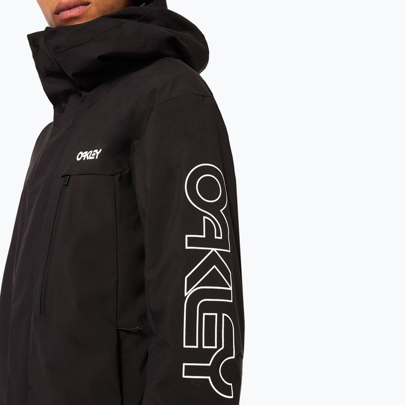 Férfi snowboarddzseki Oakley TNP TBT Insulated black/white logo 7