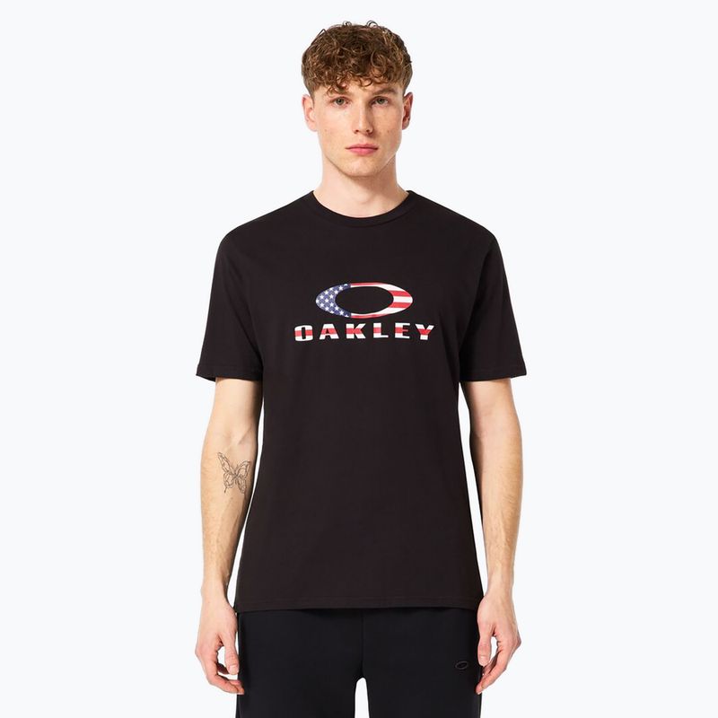 Férfi Oakley O Bark 2.0 t-shirt fekete/amerikai zászló