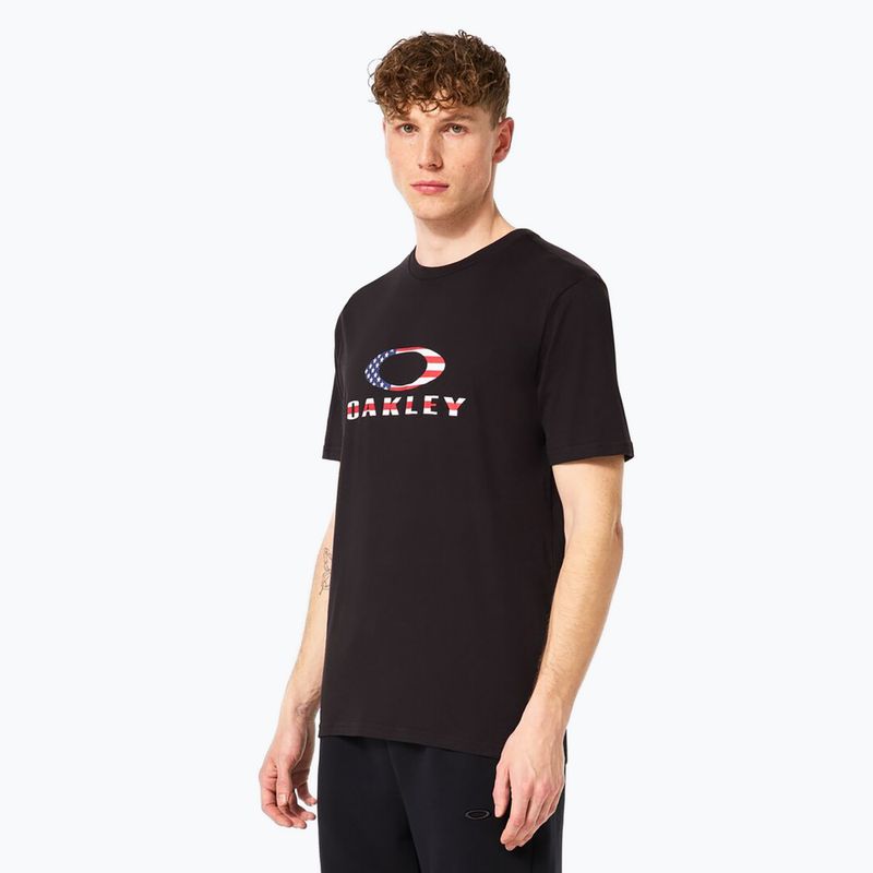Férfi Oakley O Bark 2.0 t-shirt fekete/amerikai zászló 4