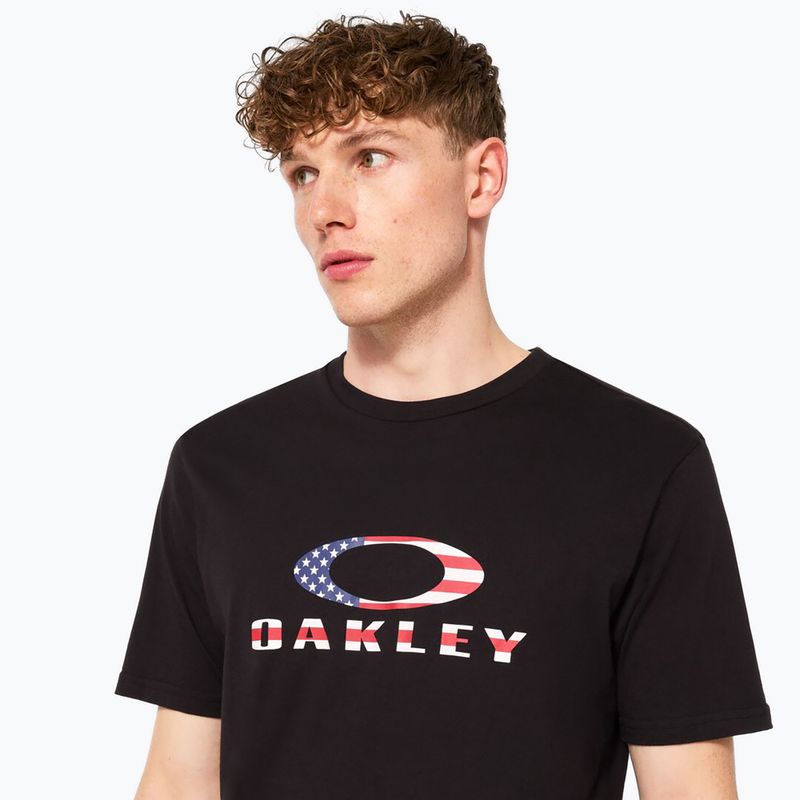 Férfi Oakley O Bark 2.0 t-shirt fekete/amerikai zászló 5