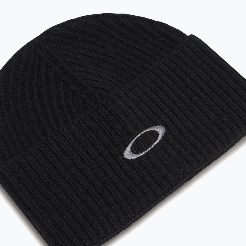 Téli sapka Oakley Ellipse Ribbed Beanie blackout 3