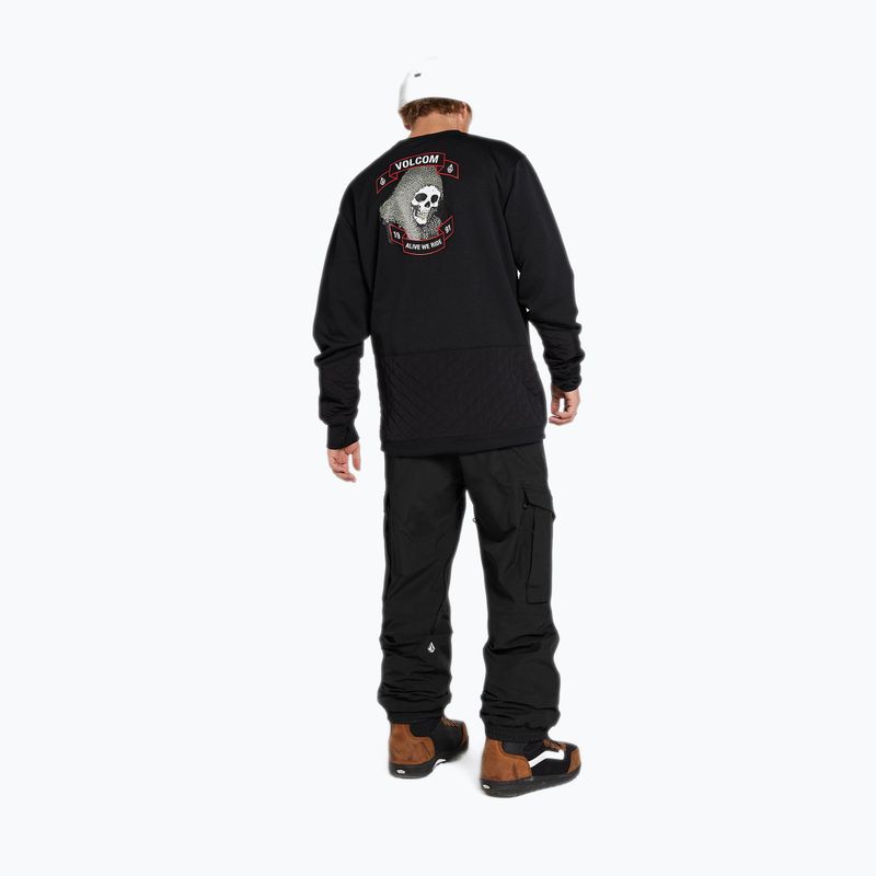 Volcom Let It Storm Crew férfi snowboard pulóver fekete G4652201-ART 2