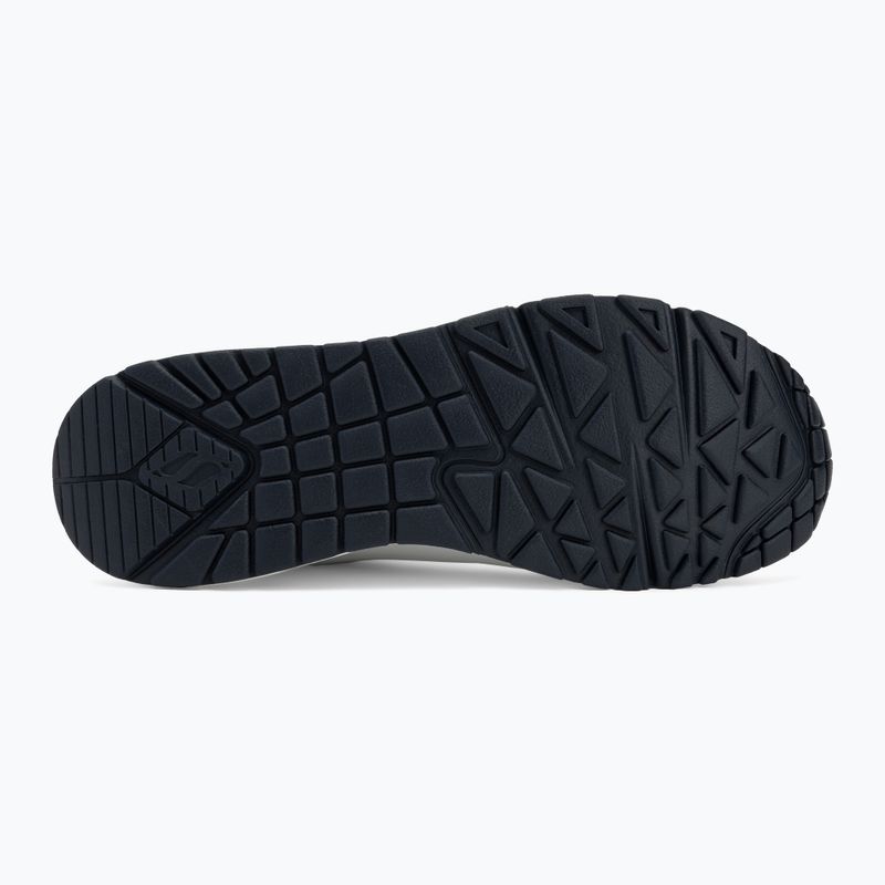 SKECHERS Uno Stand On Air női cipő fehér durabuck/navy/piros szegély/mesh 4