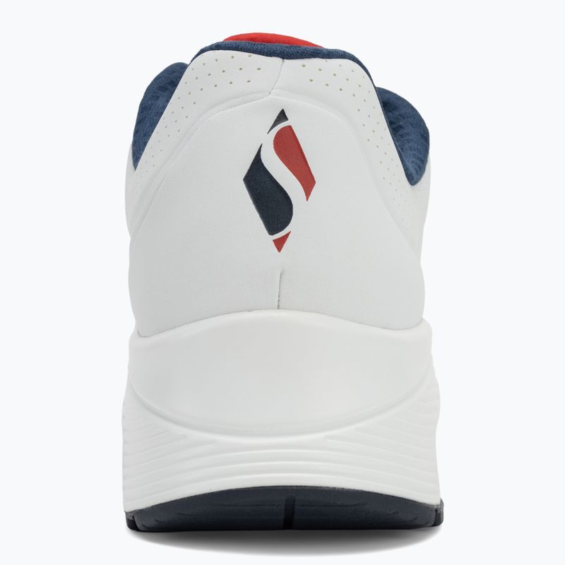 SKECHERS Uno Stand On Air női cipő fehér durabuck/navy/piros szegély/mesh 6