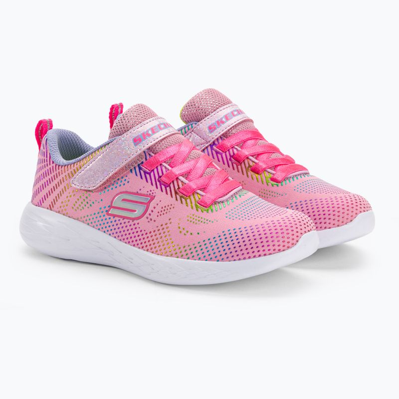 SKECHERS Go Run 600 Shimmer Speeder gyermek edzőcipő világos rózsaszín/multi 4