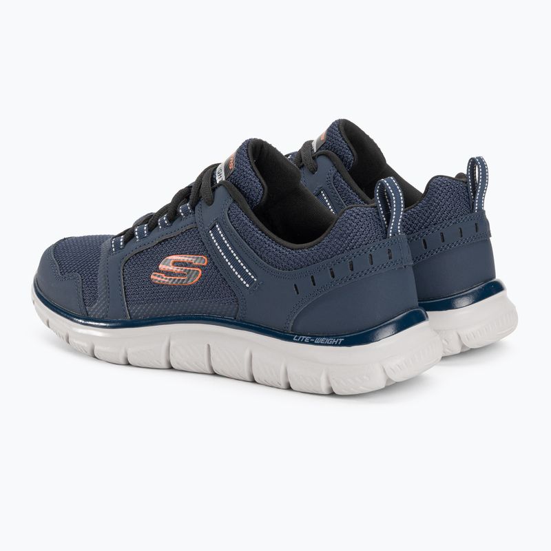 SKECHERS Track Knockhill férfi edzőcipő navy/narancs színben 4