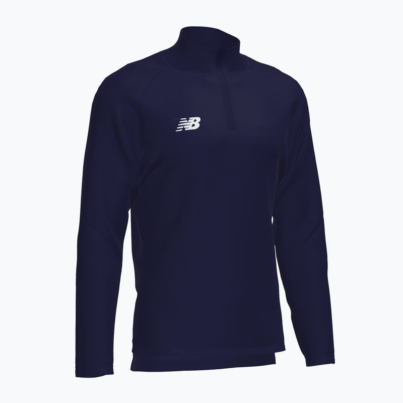 Gyermek labdarúgó pulóver New Balance Training 1/4 Zip kötött tengerészkék NBEJT9035